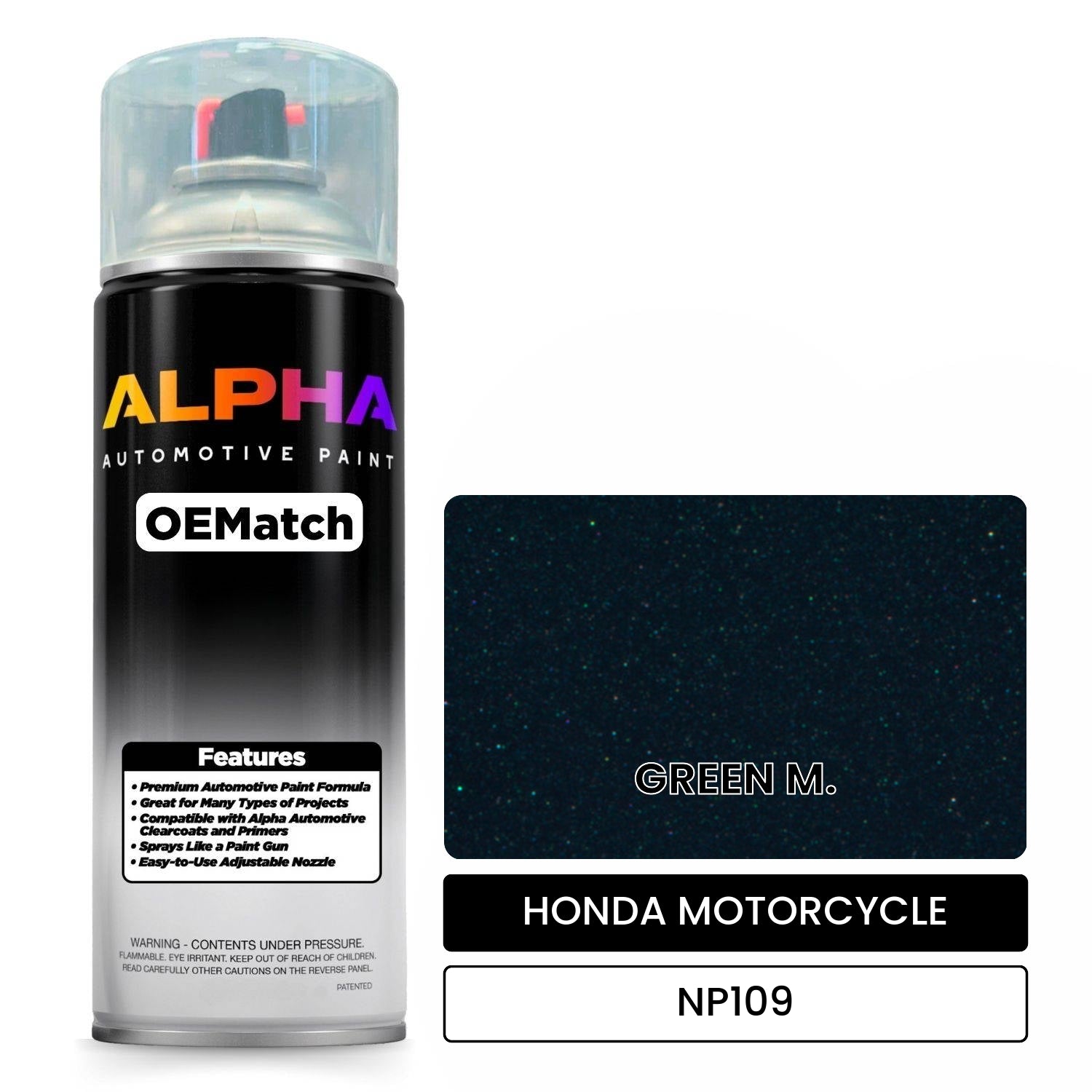 HONDA MOTORCYCLE GREEN M. NP109 OEMatch Spraycan