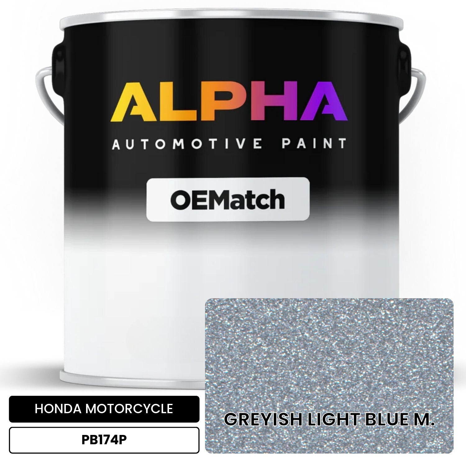 HONDA MOTORCYCLE GREYISH LIGHT BLUE M. PB174P OEMatch Basecoat