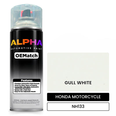 HONDA MOTORCYCLE GULL WHITE NH133 | OEMatch Automotive Spraycan