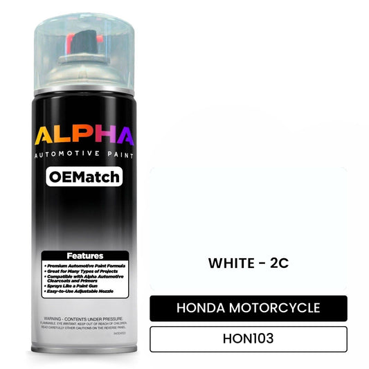 HONDA MOTORCYCLE WHITE - 2C HON103 OEMatch Spraycan