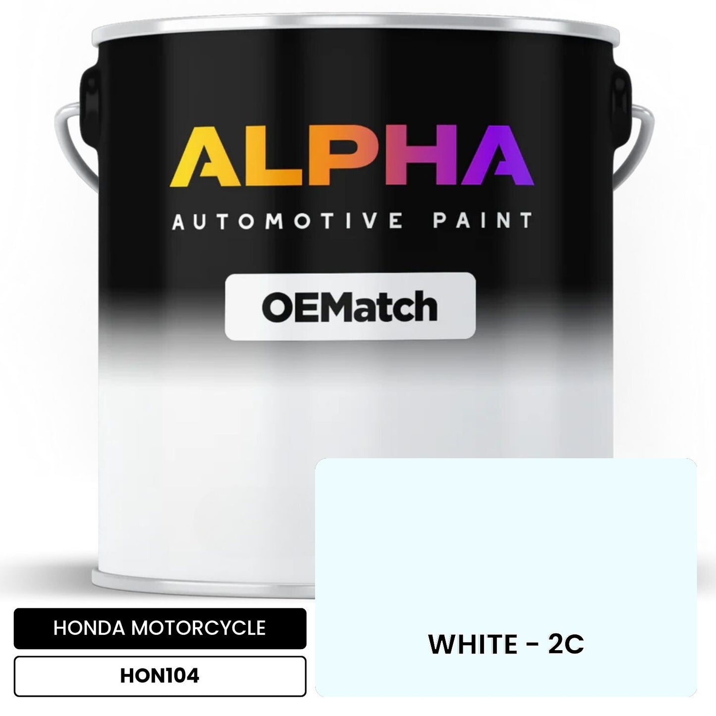 HONDA MOTORCYCLE WHITE - 2C HON104 OEMatch Basecoat