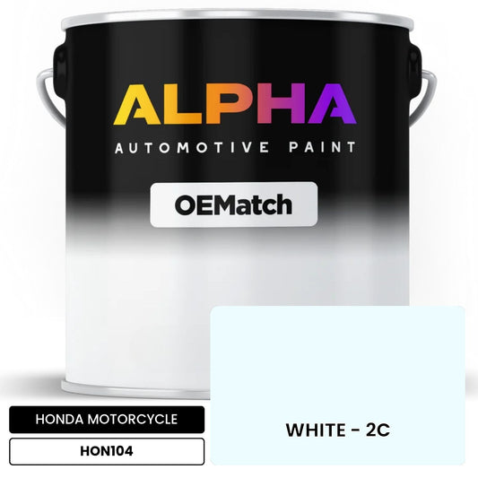 HONDA MOTORCYCLE WHITE - 2C HON104 OEMatch Basecoat