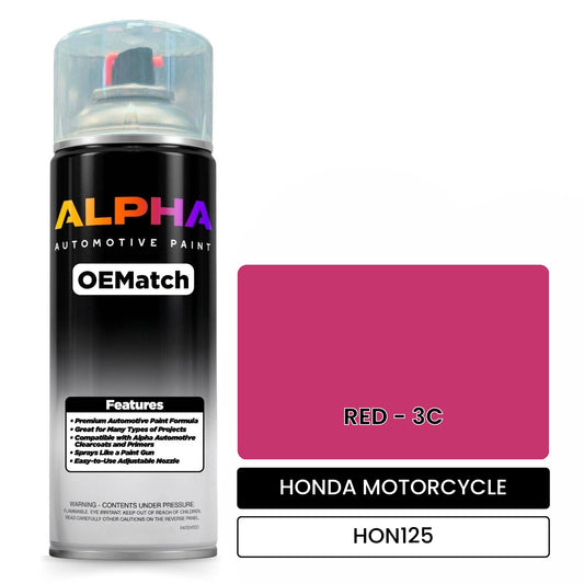 HONDA MOTORCYCLE RED - 3C HON125 OEMatch Spraycan