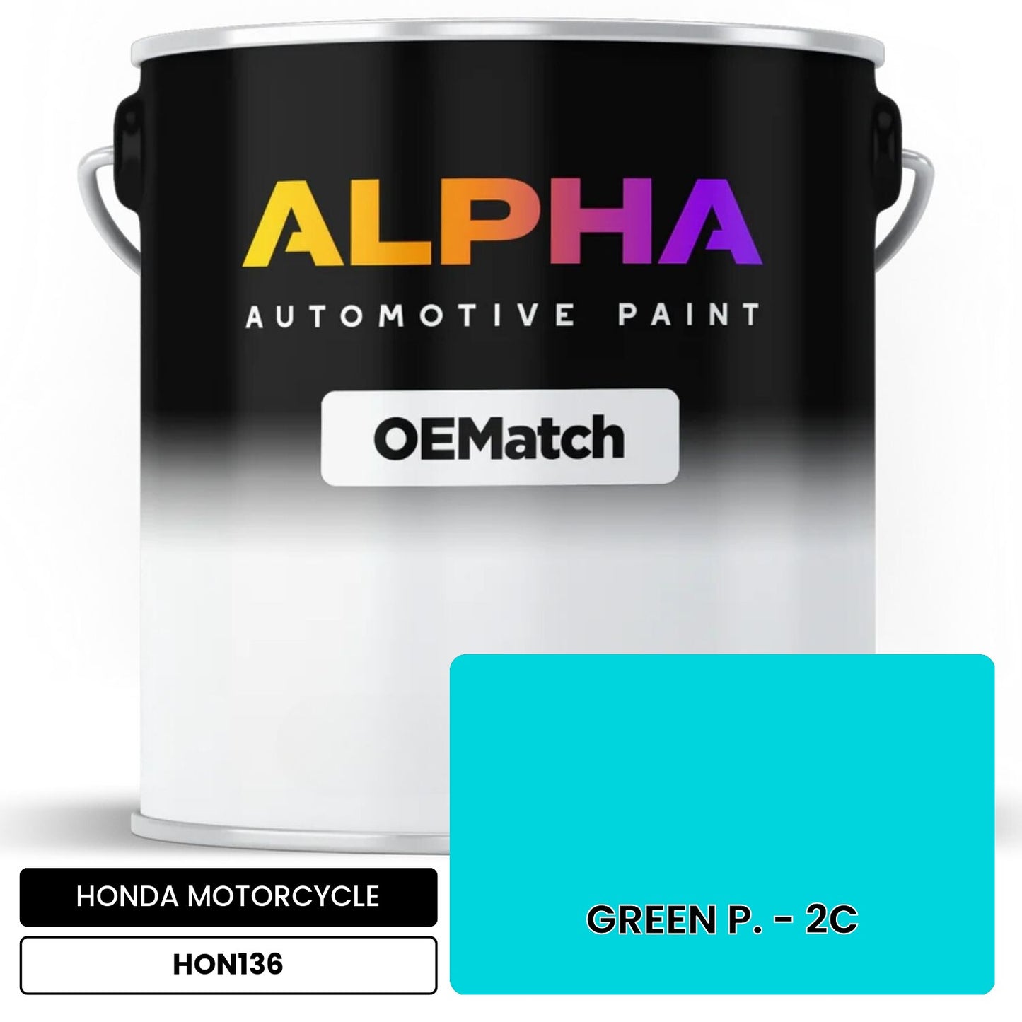 HONDA MOTORCYCLE GREEN P. - 2C HON136 OEMatch Basecoat