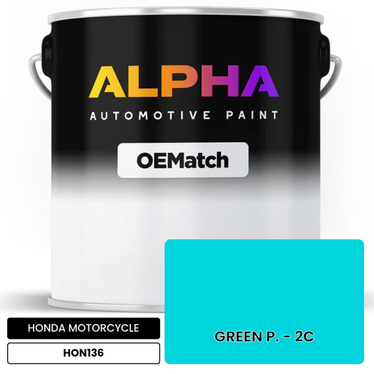 HONDA MOTORCYCLE GREEN P. - 2C HON136 OEMatch Basecoat