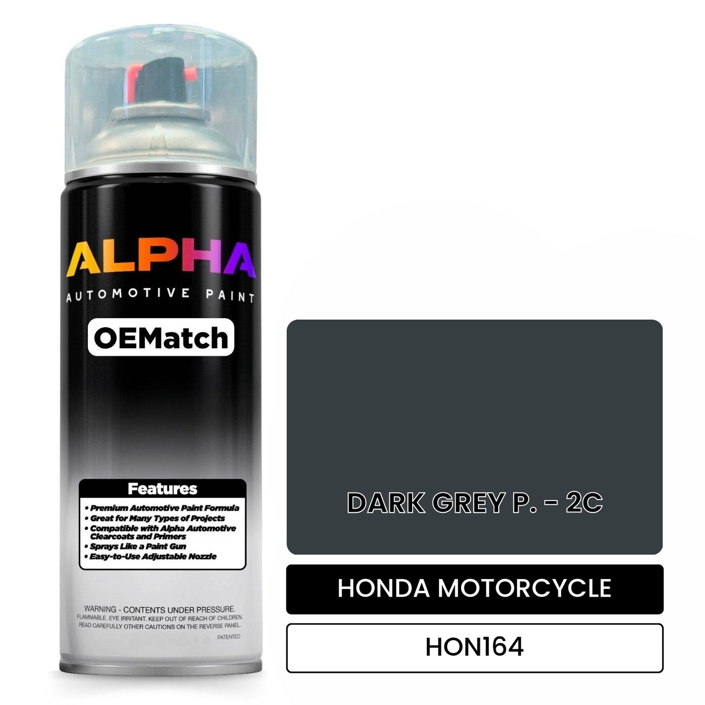 HONDA MOTORCYCLE DARK GREY P. - 2C HON164 OEMatch Spraycan