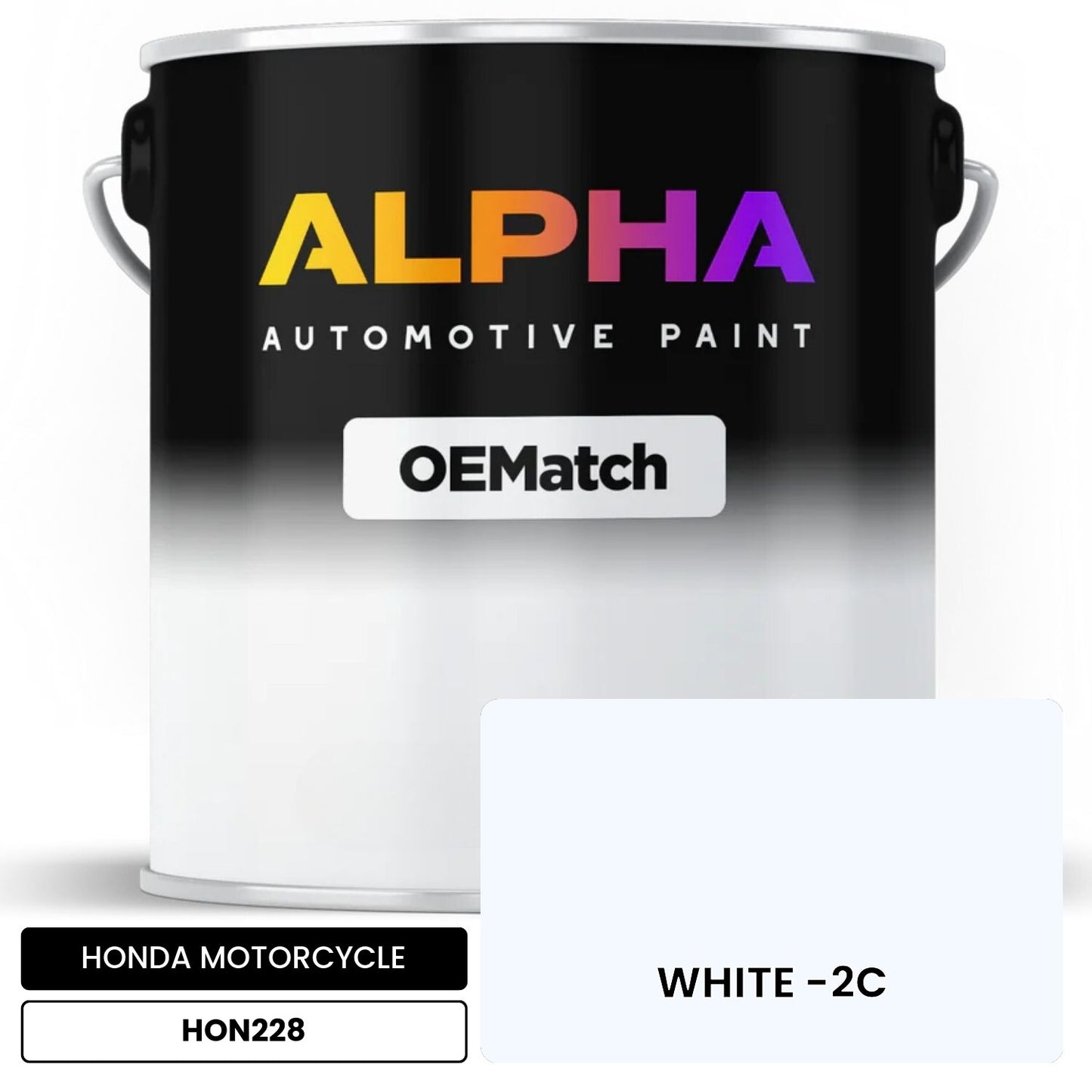 HONDA MOTORCYCLE WHITE -2C HON228 OEMatch Basecoat