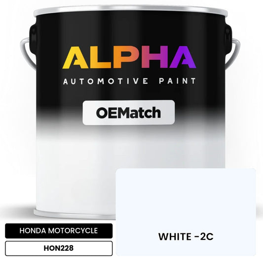 HONDA MOTORCYCLE WHITE -2C HON228 OEMatch Basecoat