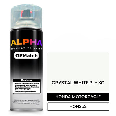 HONDA MOTORCYCLE CRYSTAL WHITE P. - 3C HON252 | OEMatch Automotive Spraycan