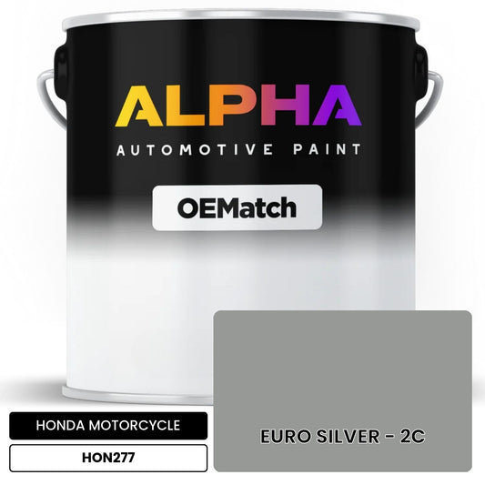 HONDA MOTORCYCLE EURO SILVER - 2C HON277 OEMatch Basecoat