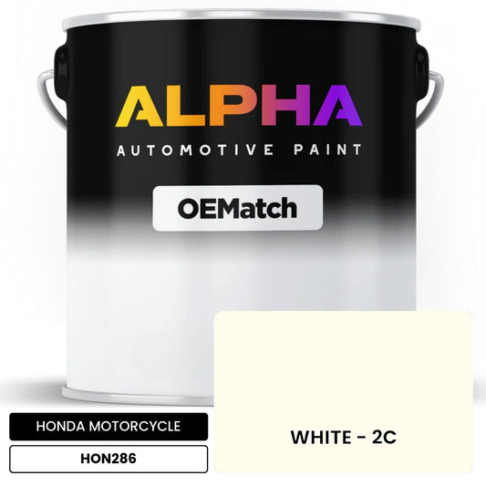 HONDA MOTORCYCLE WHITE - 2C HON286 OEMatch Basecoat