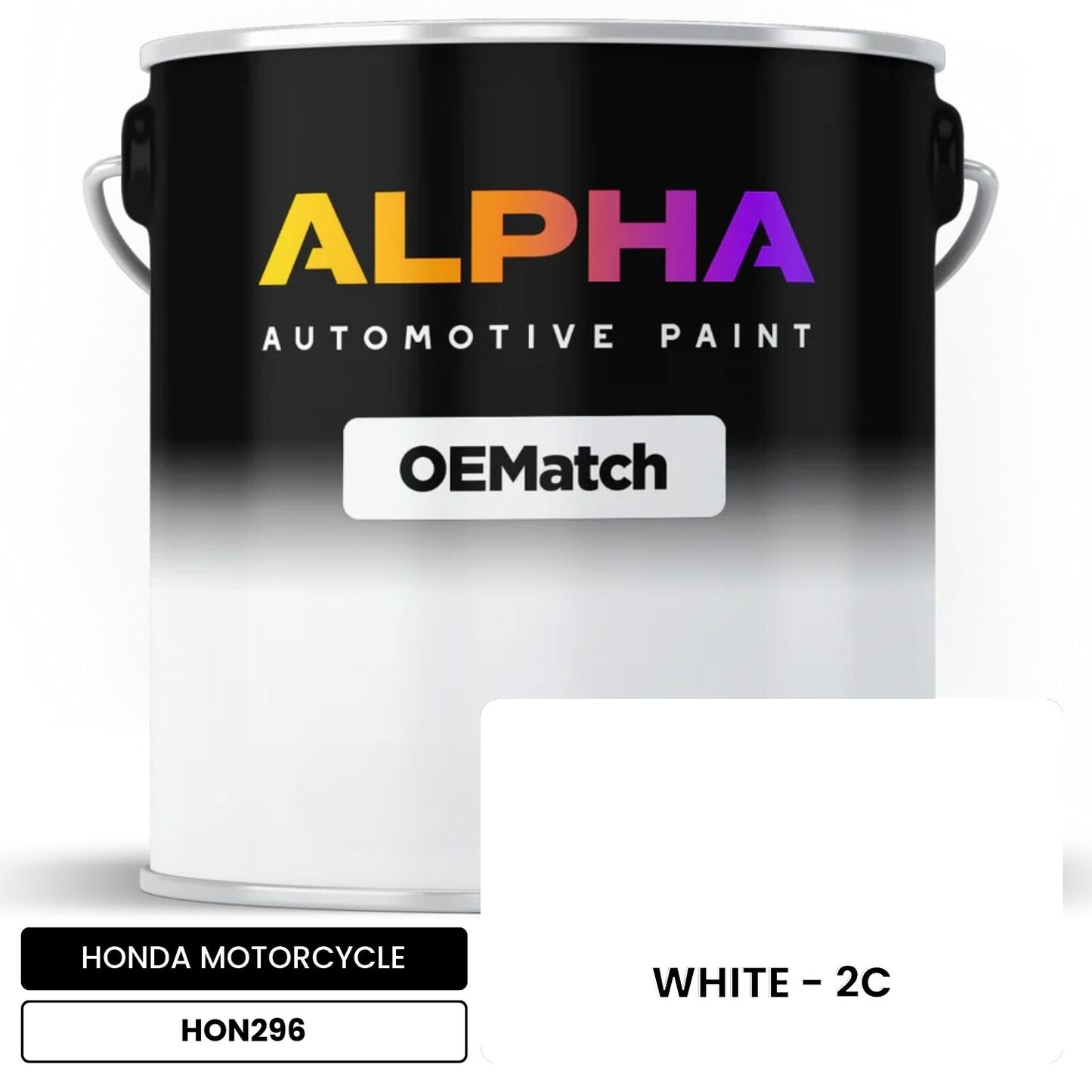 HONDA MOTORCYCLE WHITE - 2C HON296 OEMatch Basecoat