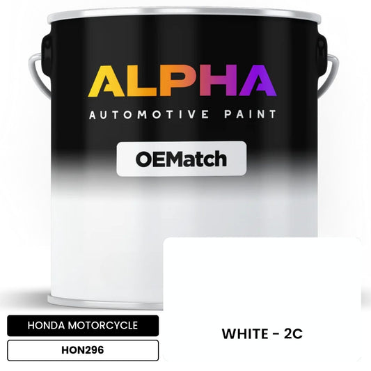HONDA MOTORCYCLE WHITE - 2C HON296 OEMatch Basecoat