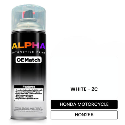 HONDA MOTORCYCLE WHITE - 2C HON296 | OEMatch Automotive Spraycan