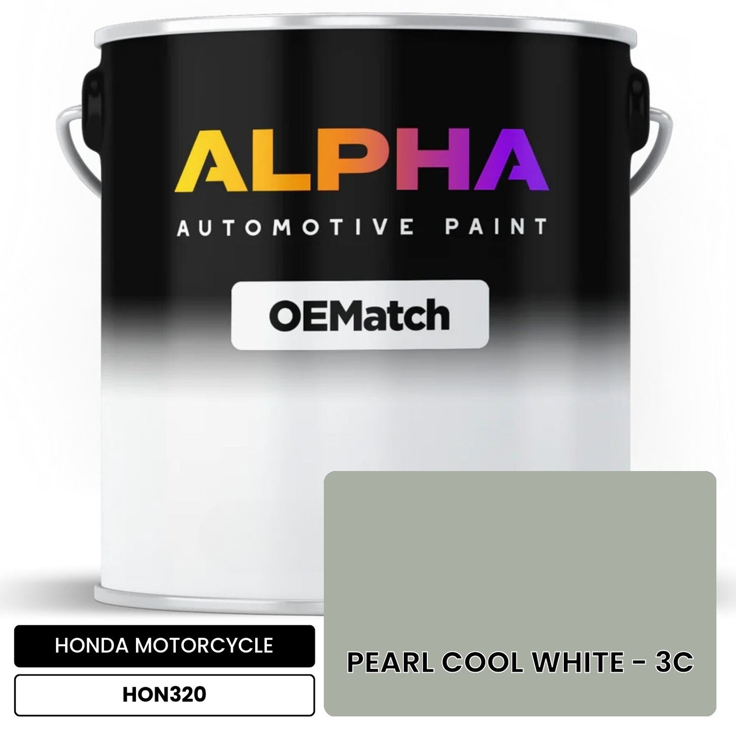 HONDA MOTORCYCLE PEARL COOL WHITE - 3C HON320 OEMatch Basecoat