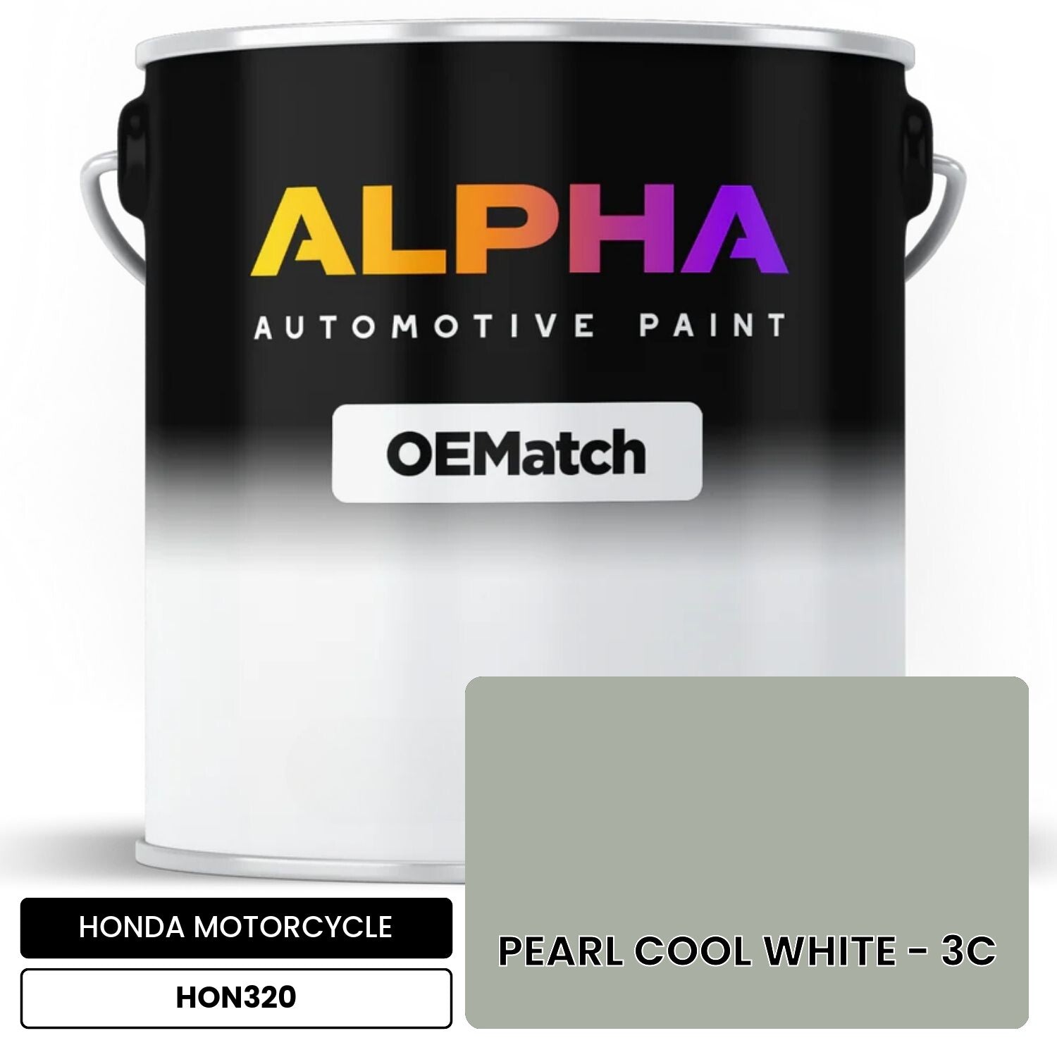 HONDA MOTORCYCLE PEARL COOL WHITE - 3C HON320 OEMatch Basecoat
