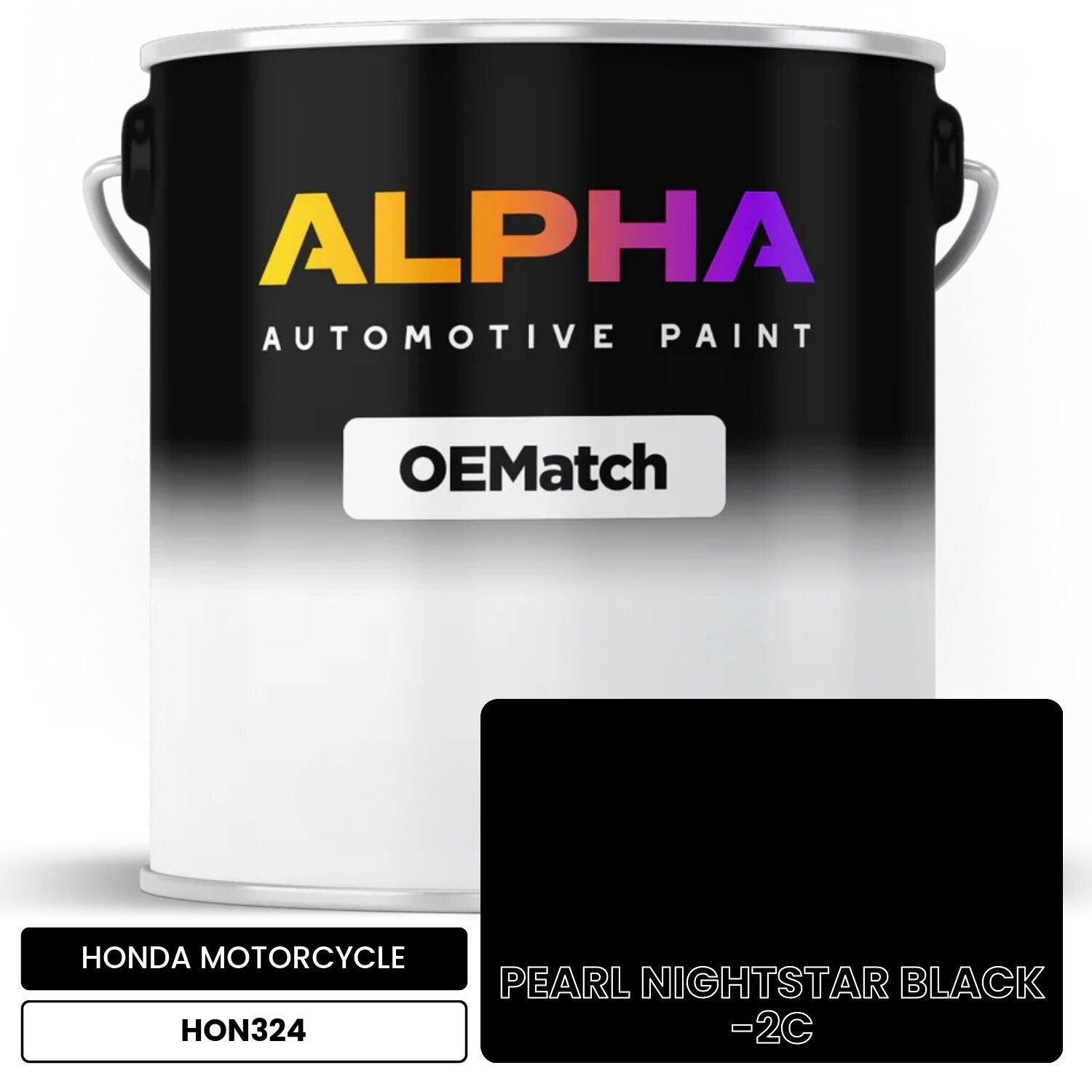 HONDA MOTORCYCLE PEARL NIGHTSTAR BLACK -2C HON324 OEMatch Basecoat