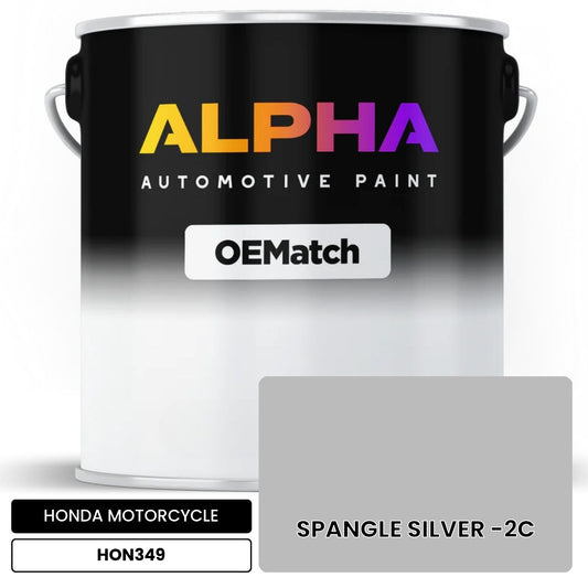 HONDA MOTORCYCLE SPANGLE SILVER -2C HON349 OEMatch Basecoat