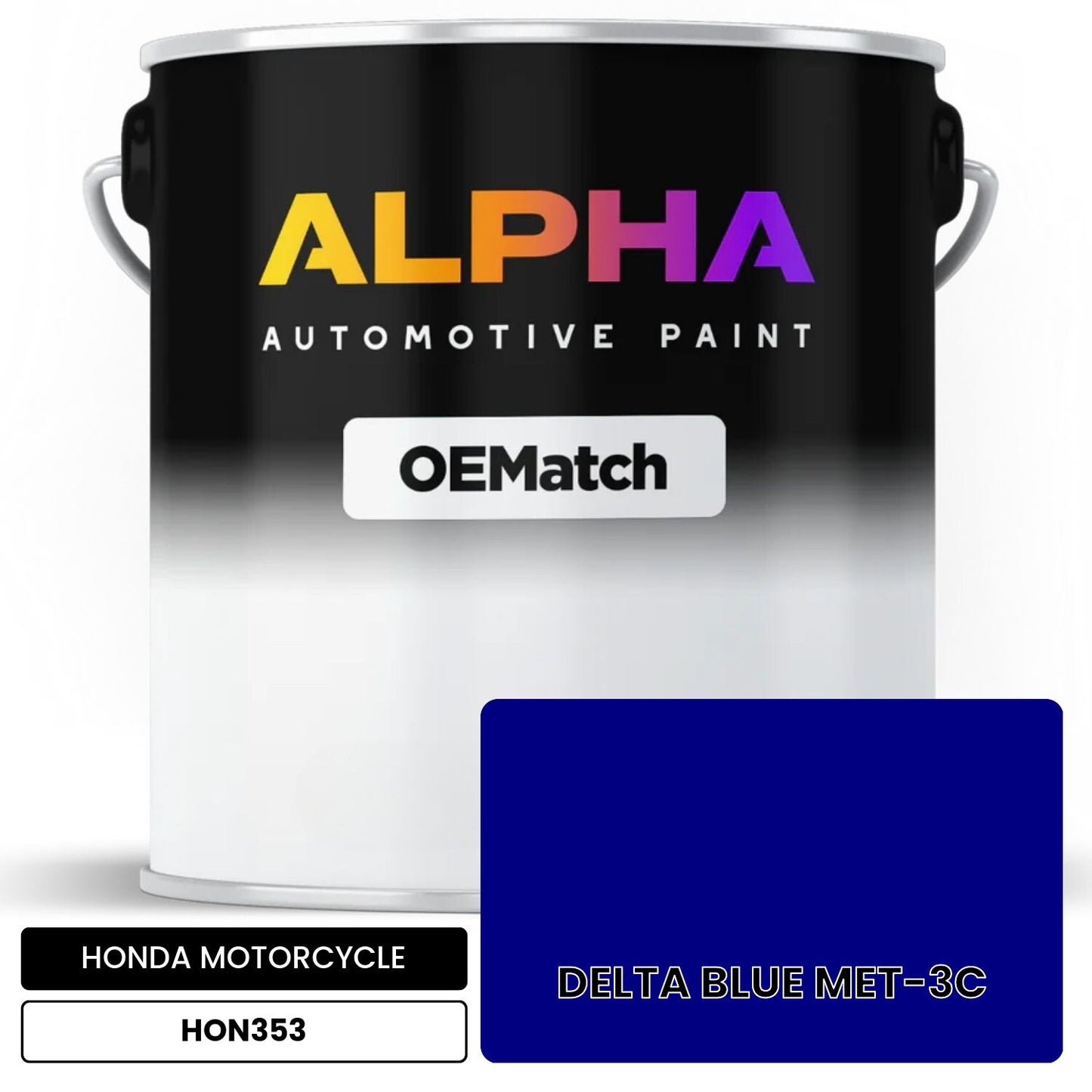 HONDA MOTORCYCLE DELTA BLUE MET-3C HON353 OEMatch Basecoat