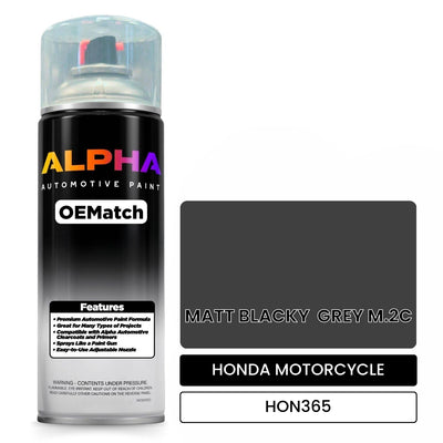HONDA MOTORCYCLE MATT BLACKY  GREY M.2C HON365 | OEMatch Automotive Spraycan