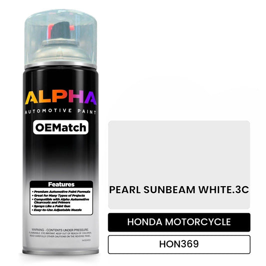 HONDA MOTORCYCLE PEARL SUNBEAM WHITE.3C HON369 OEMatch Spraycan