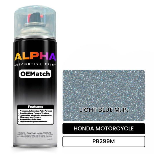 HONDA MOTORCYCLE LIGHT BLUE M. P. PB299M OEMatch Spraycan
