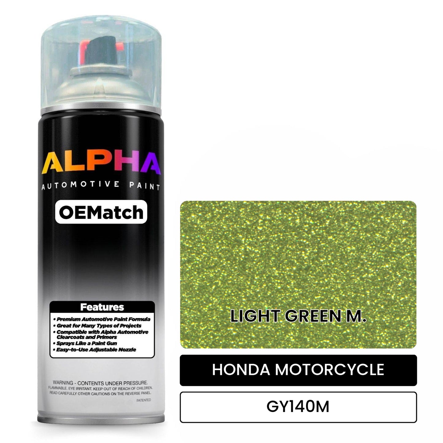 HONDA MOTORCYCLE LIGHT GREEN M. GY140M OEMatch Spraycan