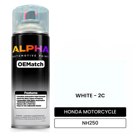 HONDA MOTORCYCLE WHITE - 2C NH250 OEMatch Spraycan