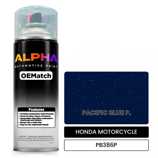 HONDA MOTORCYCLE PACIFIC BLUE P. PB386P OEMatch Spraycan