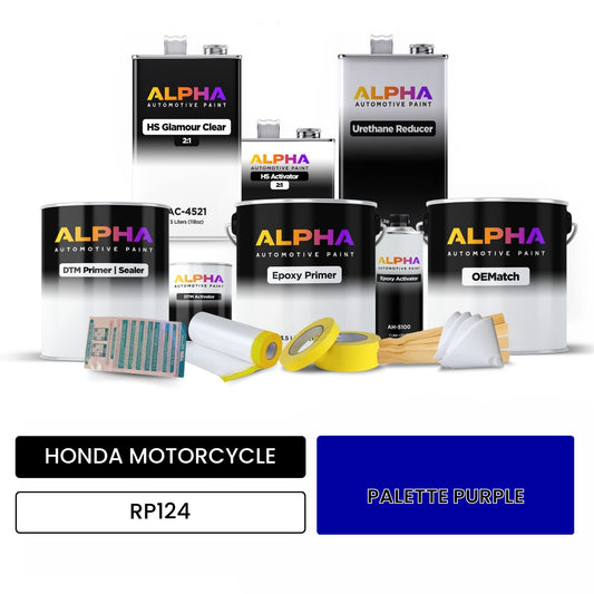HONDA MOTORCYCLE PALETTE PURPLE RP124 OEMatch Vehicle Paint Kit