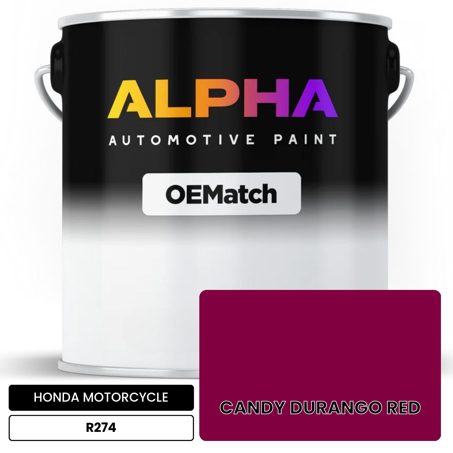 HONDA MOTORCYCLE CANDY DURANGO RED R274 OEMatch Basecoat