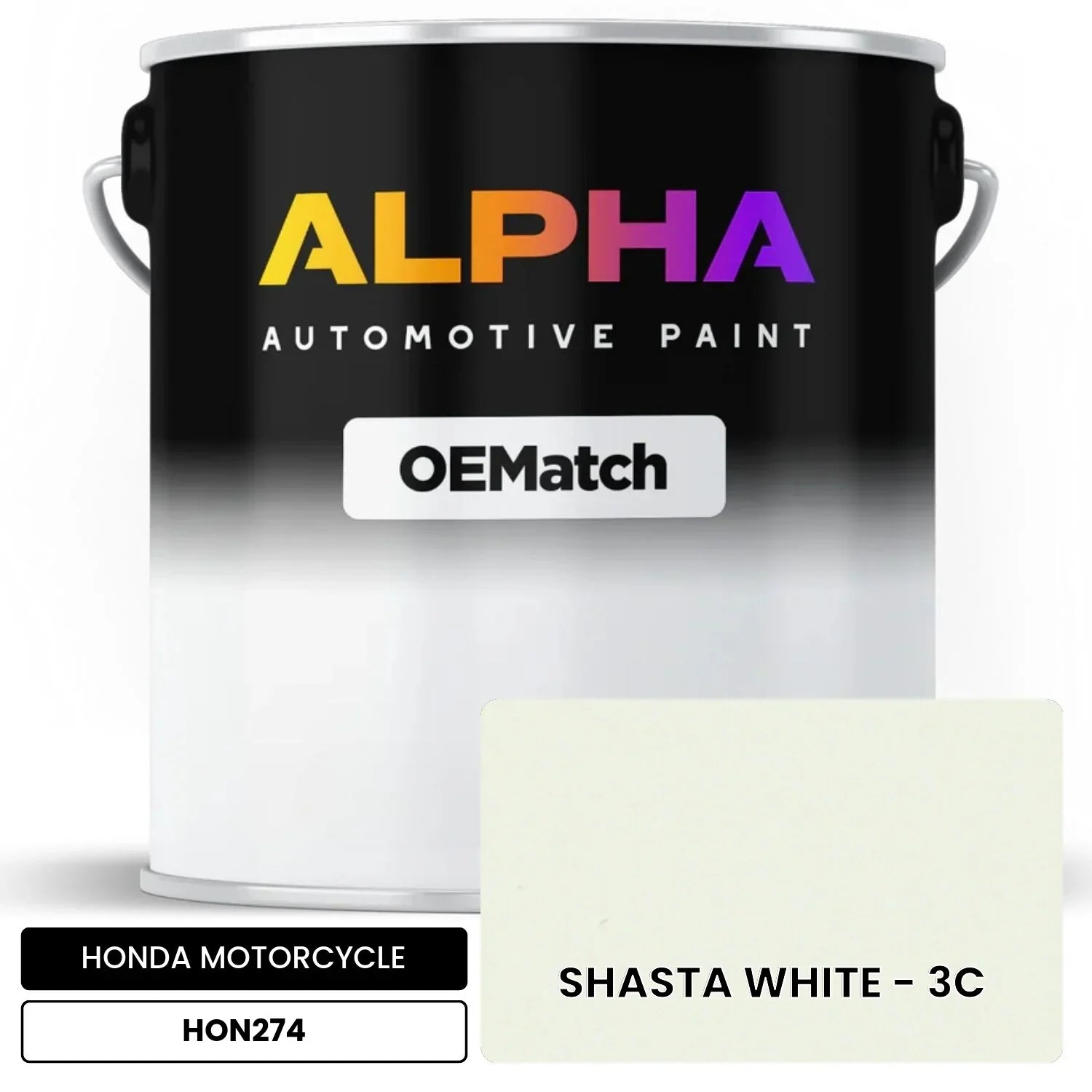HONDA MOTORCYCLE SHASTA WHITE - 3C HON274 OEMatch Basecoat