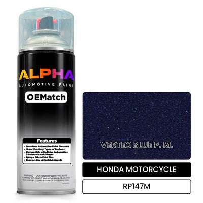 HONDA MOTORCYCLE VERTEX BLUE P. M. RP147M | OEMatch Automotive Spraycan