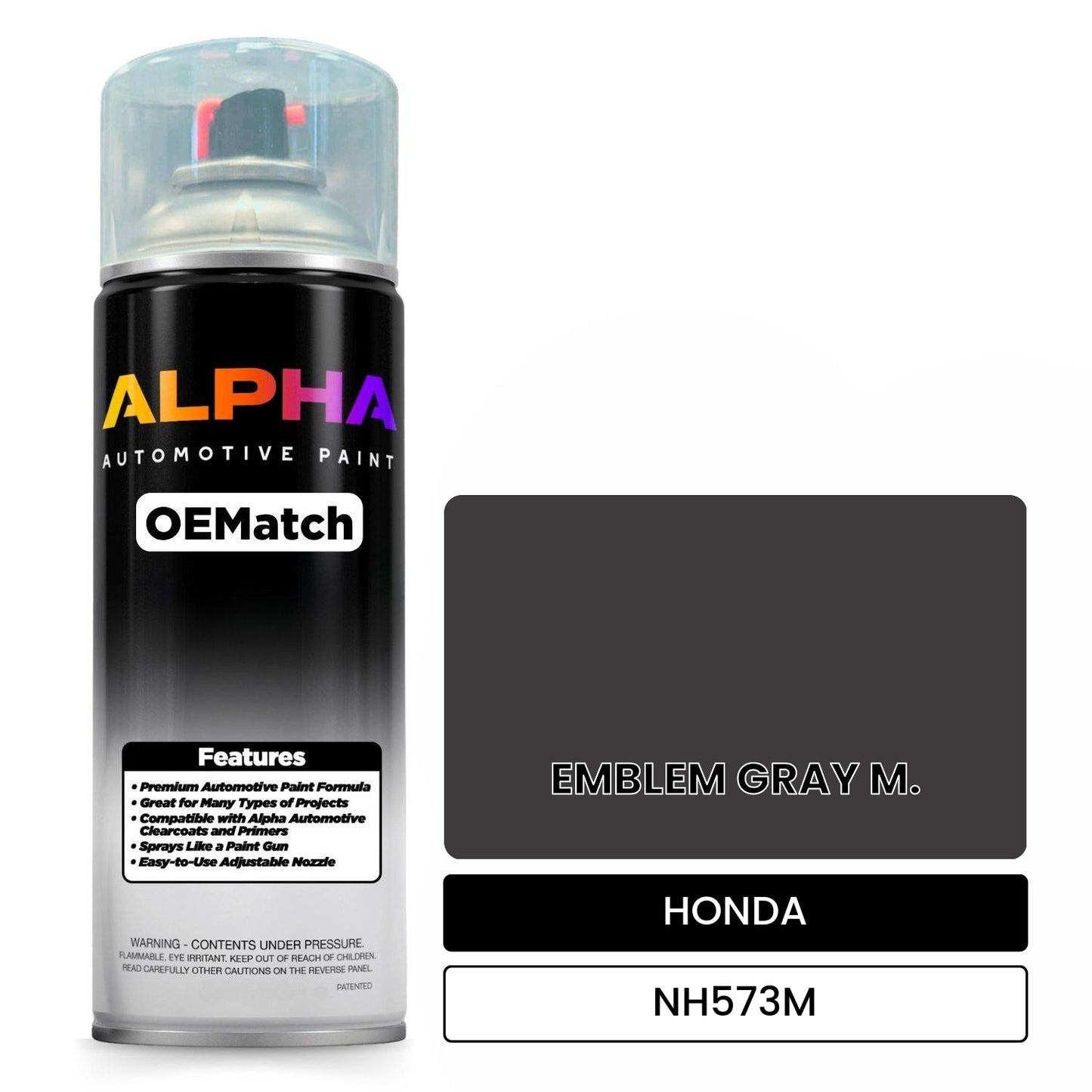 HONDA EMBLEM GRAY M. NH573M OEMatch Spraycan