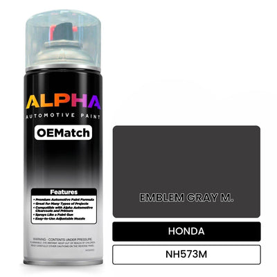 HONDA EMBLEM GRAY M. NH573M | OEMatch Automotive Spraycan