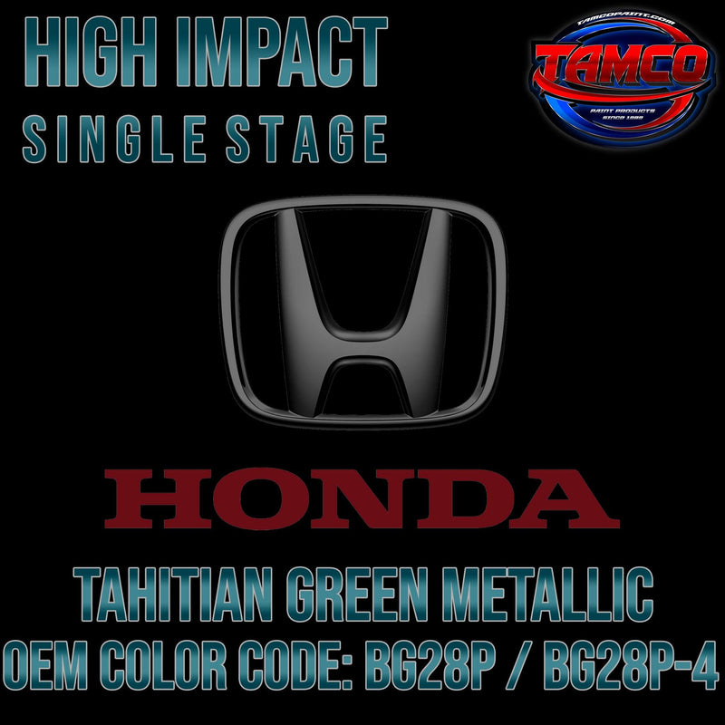 Honda Tahitian Green Metallic | BG28P / BG28P-4 | 1991-1992 | OEM High Impact Single Stage - The Spray Source - Tamco Paint Manufacturing