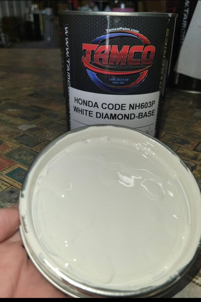 Honda White Diamond | NH603P | 1998-2019 | OEM Tri-Stage Basecoat - The Spray Source - Tamco Paint Manufacturing
