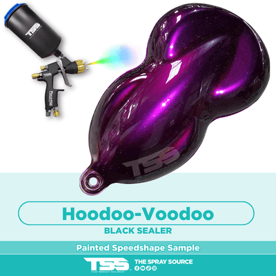 HooDoo-VooDoo Candy Pearl Pre-Sprayed Speedshape Paint Sample (Black Ground Coat) - The Spray Source - Tamco Paint