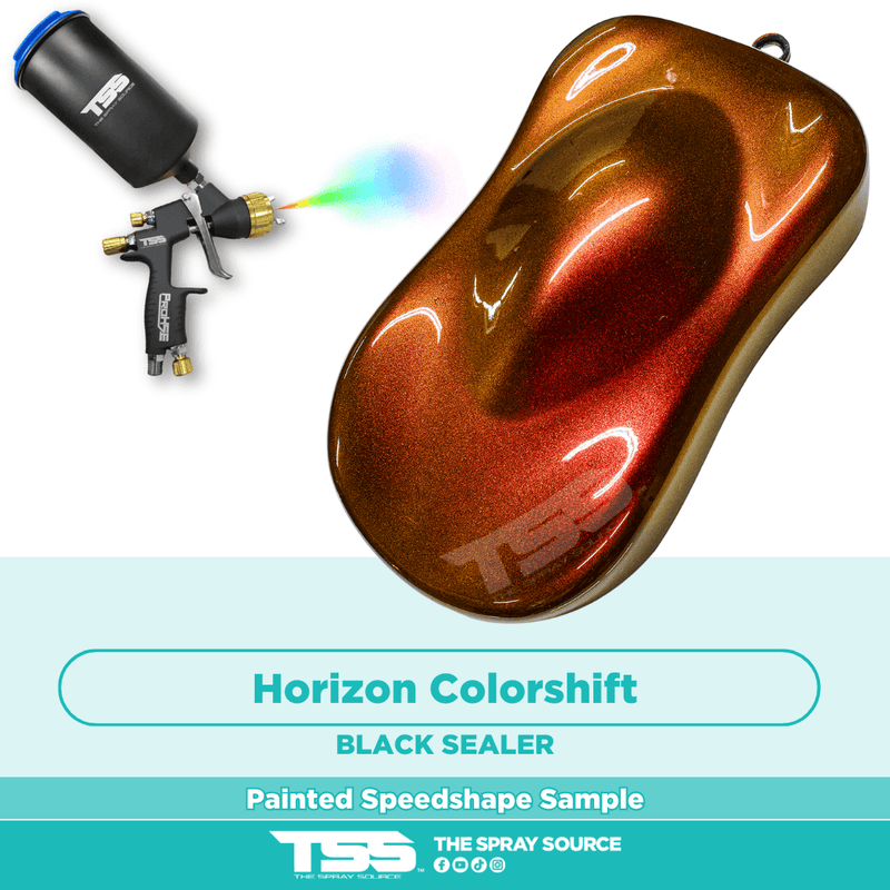 Horizon Colorshift Pre-Sprayed Speedshape Paint Sample (Black Ground Coat) - The Spray Source - Alpha Pigments