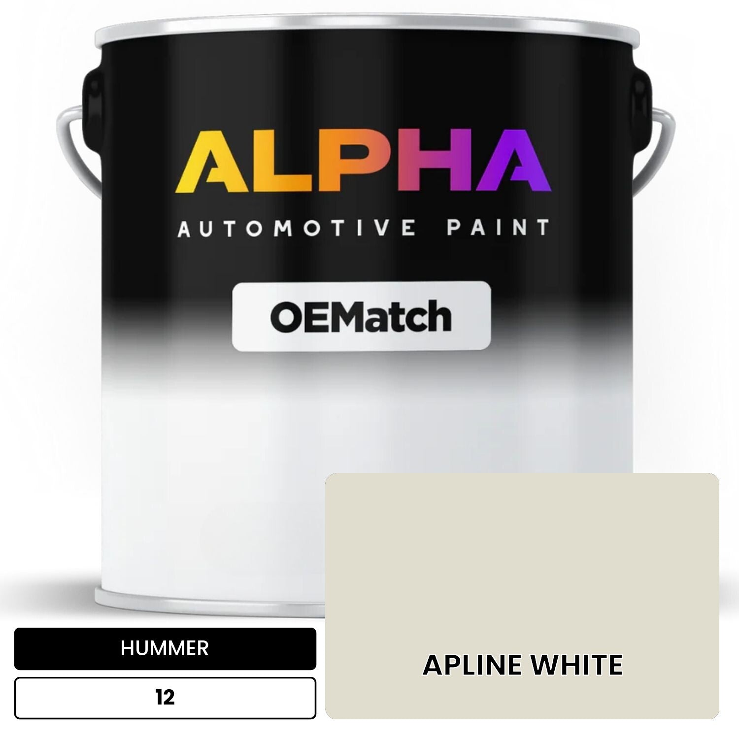 HUMMER APLINE WHITE 12 OEMatch Basecoat