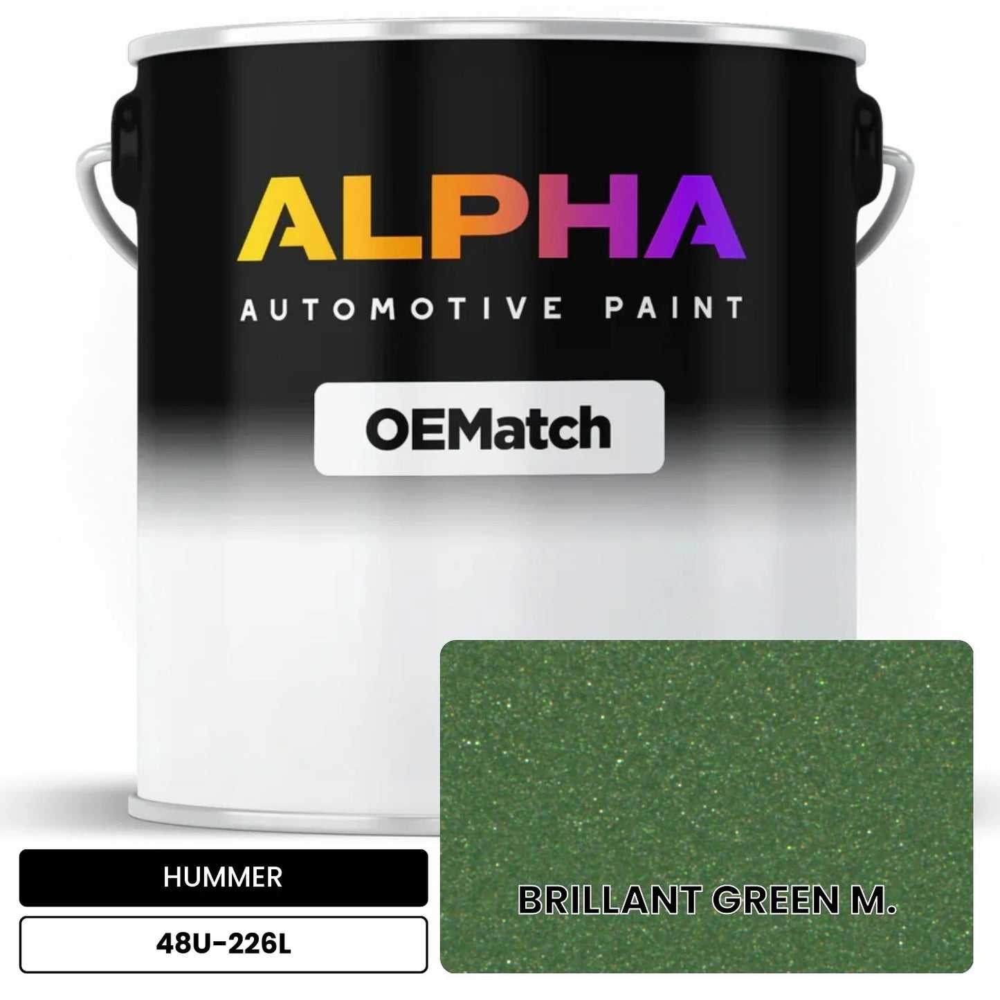 HUMMER BRILLANT GREEN M. 48U-226L OEMatch Basecoat