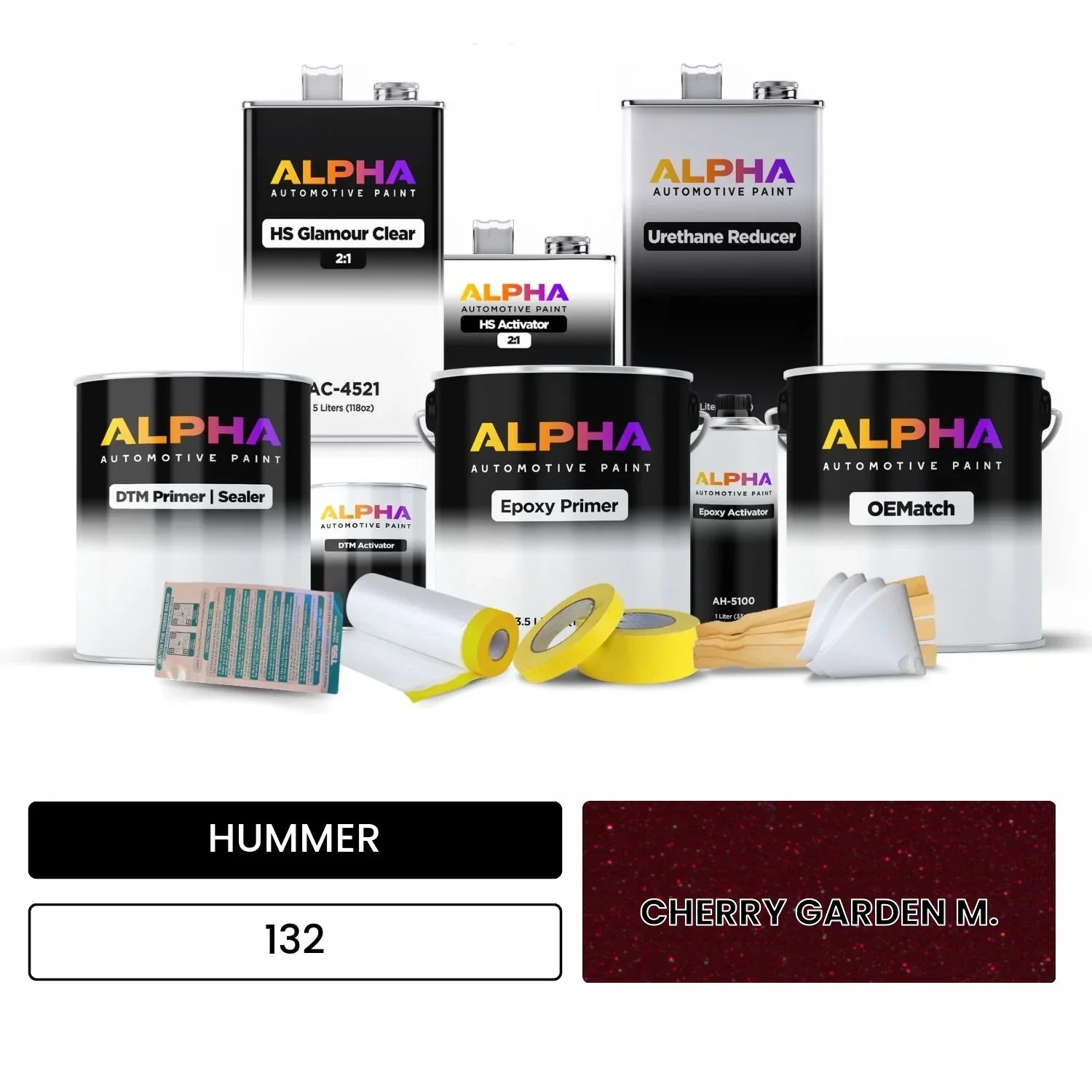 HUMMER CHERRY GARDEN M. 132 OEMatch Vehicle Paint Kit