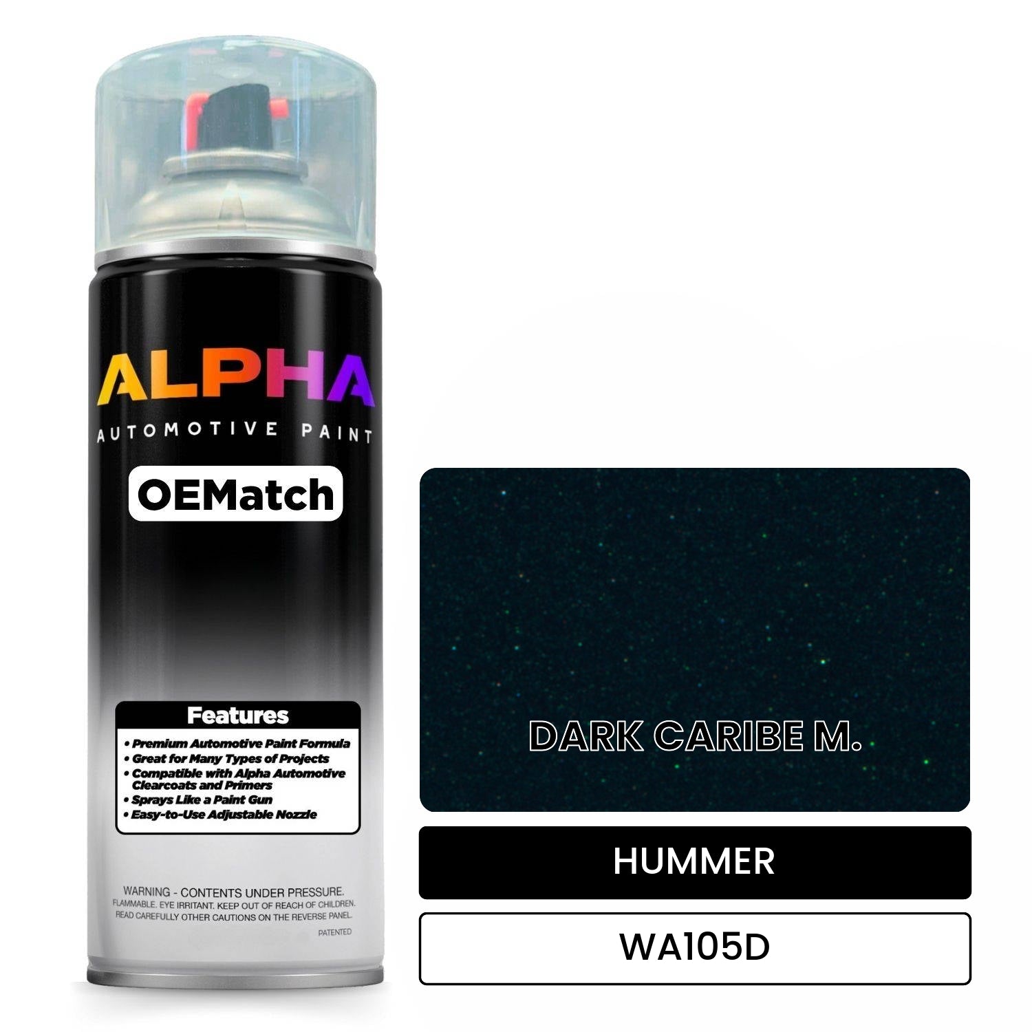 HUMMER DARK CARIBE M. WA105D OEMatch Spraycan