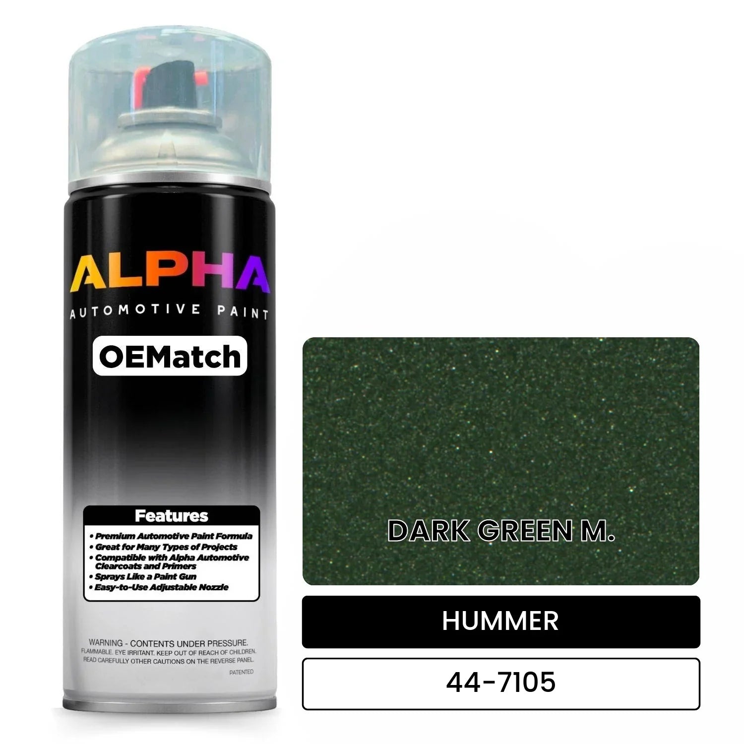 HUMMER DARK GREEN M. 44-7105 OEMatch Spraycan