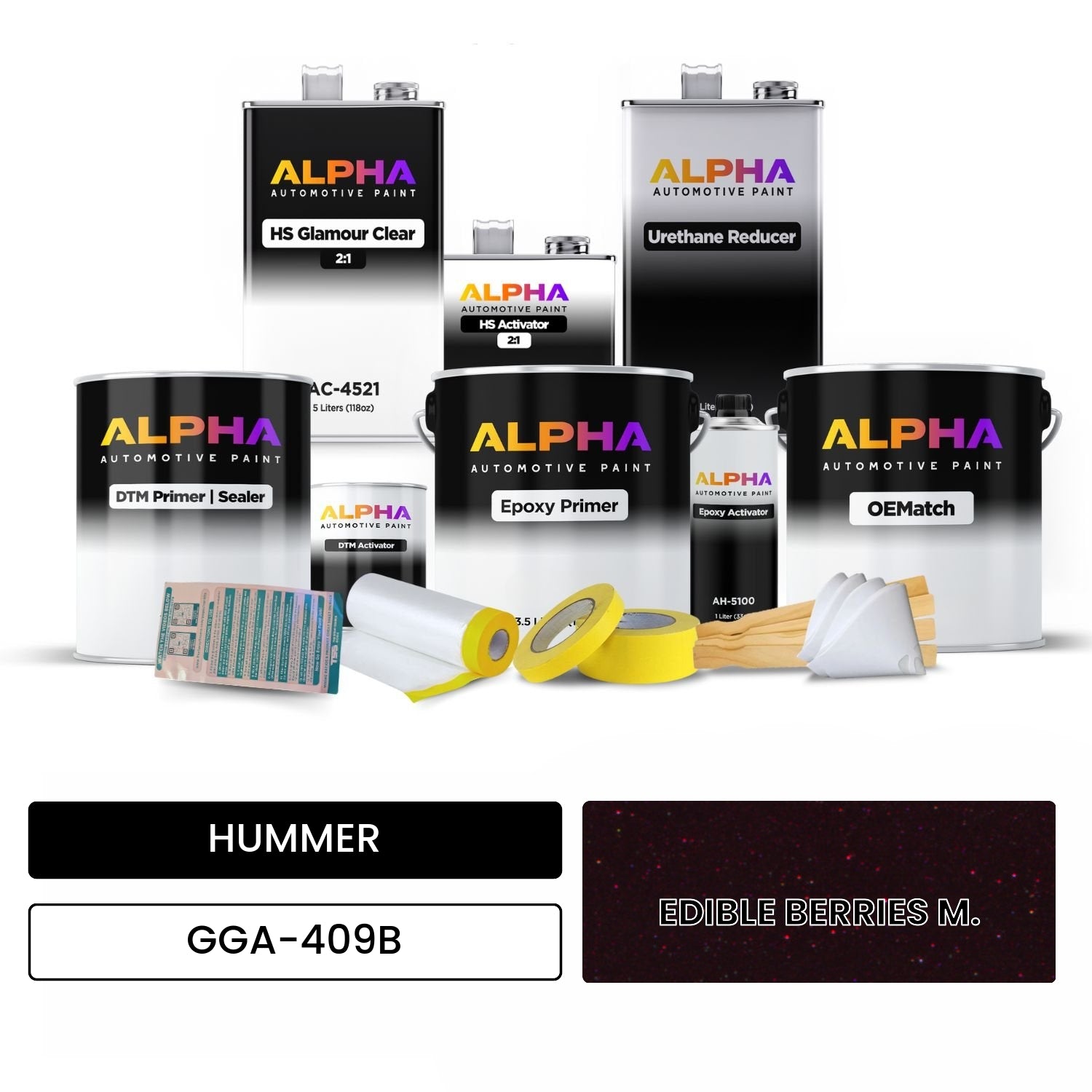 HUMMER EDIBLE BERRIES M. GGA-409B OEMatch Vehicle Paint Kit