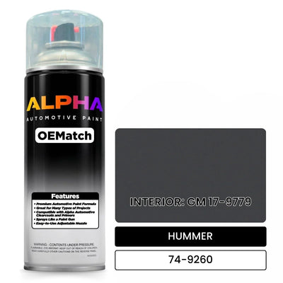 HUMMER INTERIOR: GM 17-9779 74-9260 | OEMatch Automotive Spraycan