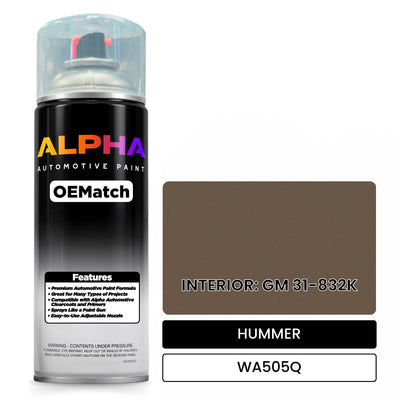 HUMMER INTERIOR: GM 31-832K WA505Q | OEMatch Automotive Spraycan