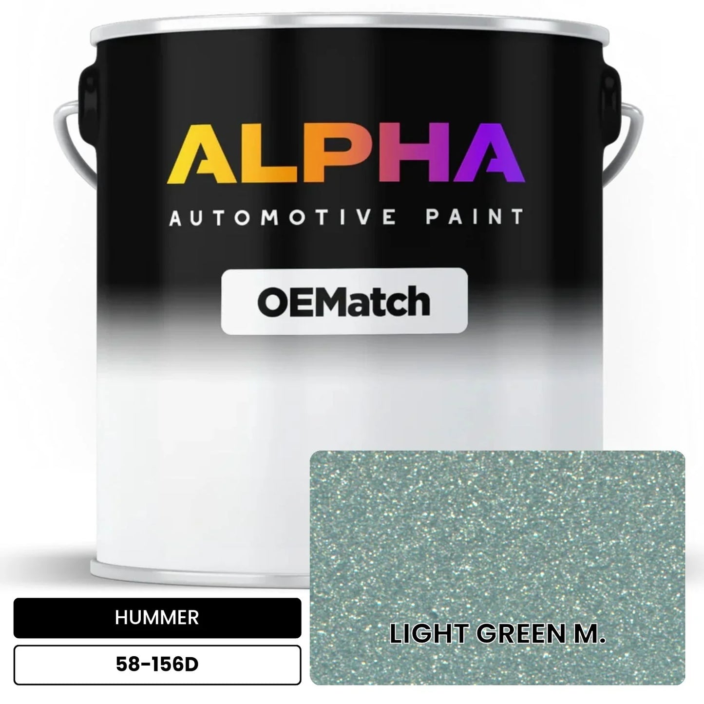 HUMMER LIGHT GREEN M. 58-156D OEMatch Basecoat