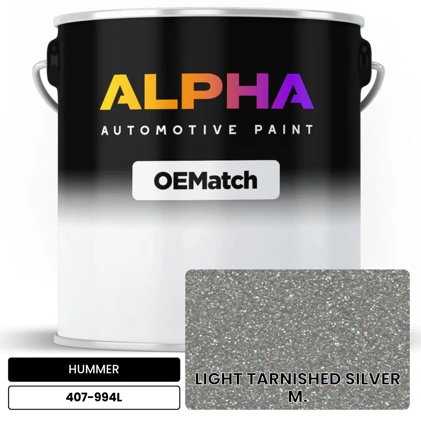 HUMMER LIGHT TARNISHED SILVER M. 407-994L OEMatch Basecoat