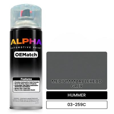 HUMMER MEDIUM MARBLEHEAD GREY 03-259C | OEMatch Automotive Spraycan